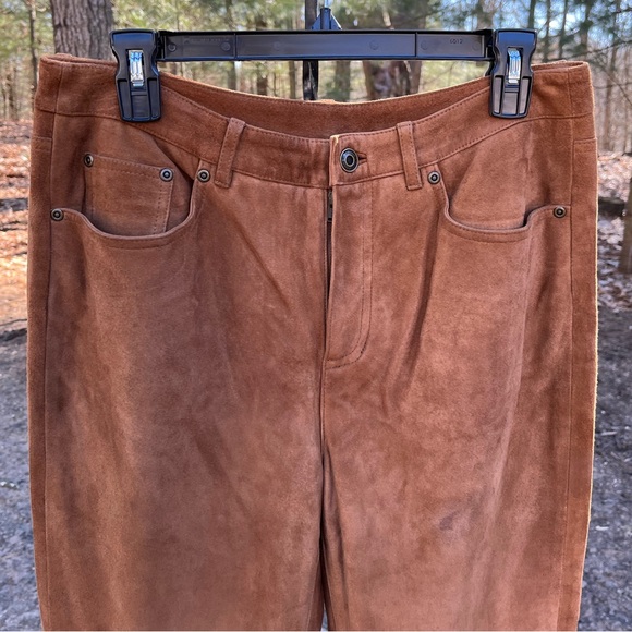 Y2K Genuine Leather Suede Jeans - Picture 9 of 16